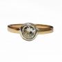 Button ,gyémántos szoliter arany gyűrű